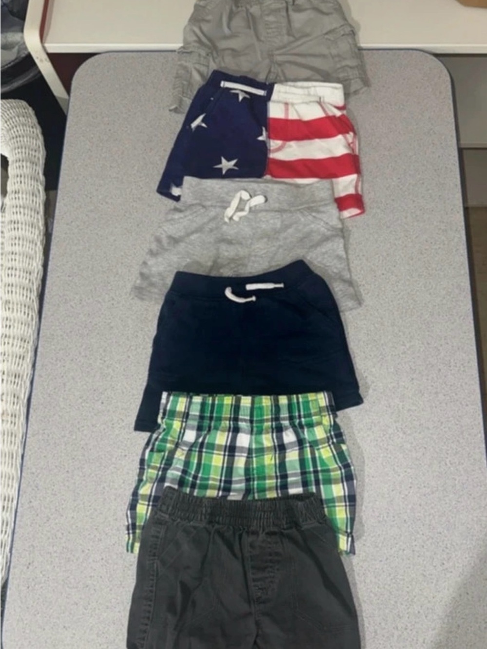 Garanimals Assorted Kids Pull-On Shorts in Navy, Gray, Red, Green Plaid, Black